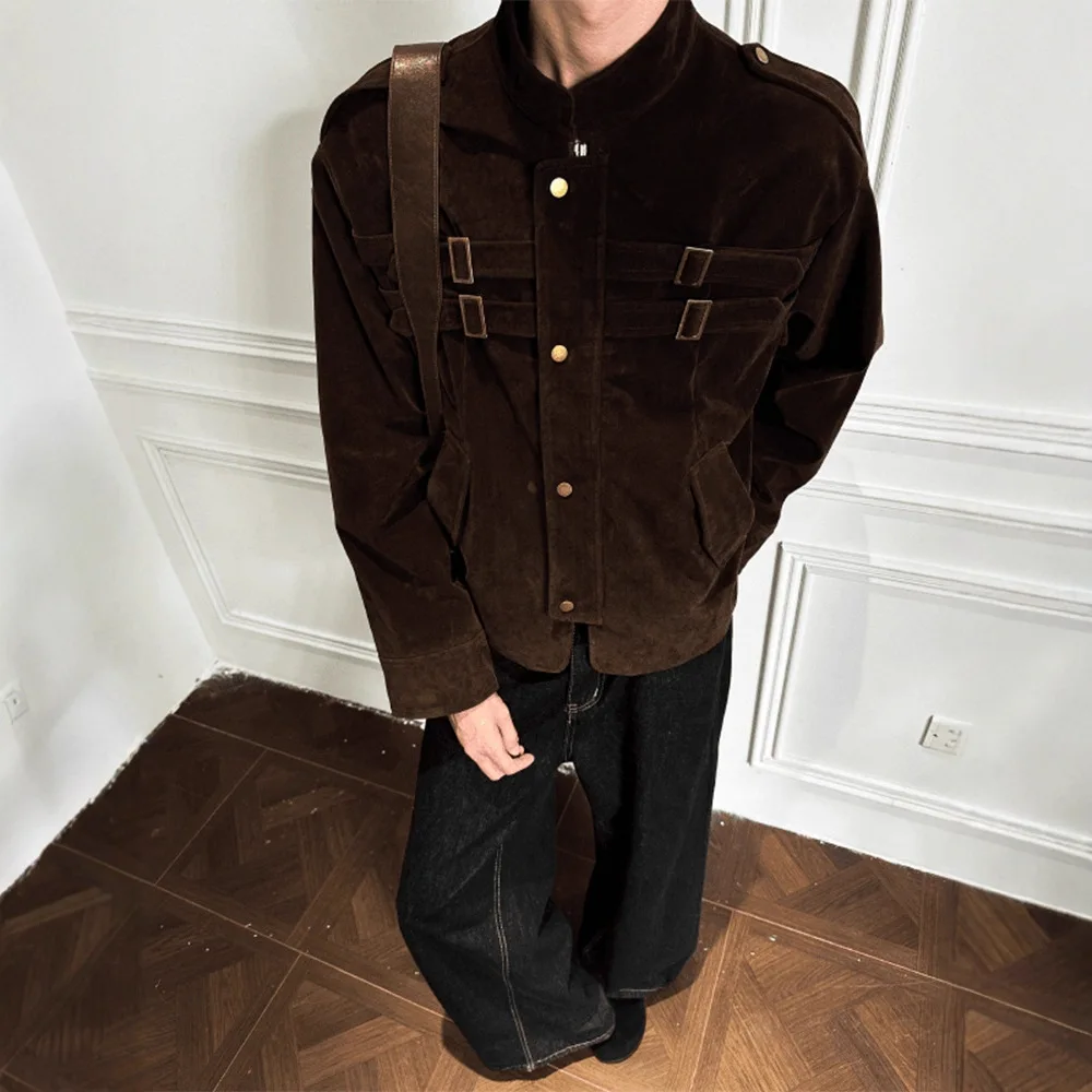 Vintage Stitching Design Imitation Suede Jacket Men's High-end Top
Vintage Stitching Design Imitation Suede Jacket Men's High-end Top