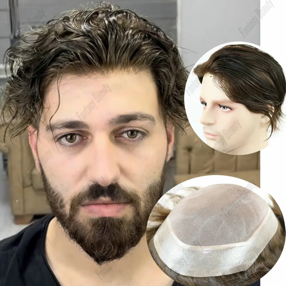 Super Durable Mono Lace Top With Skin PU Base Toupee for Men Human Hair Brown Blonde Male Hair Capillary Prosthesis System
Super Durable Mono Lace Top With Skin PU Base Toupee for Men Human Hair Brown Blonde Male Hair Capillary Prosthesis System