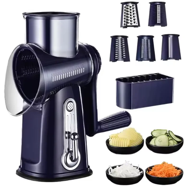 Vegetable Shredder Stainless Steel Hand Rotary Cheese Grater With Handle Multifunction Food Vegetable Chopper Mandoline Slicer
Vegetable Shredder Stainless Steel Hand Rotary Cheese Grater With Handle Multifunction Food Vegetable Chopper Mandoline Slicer