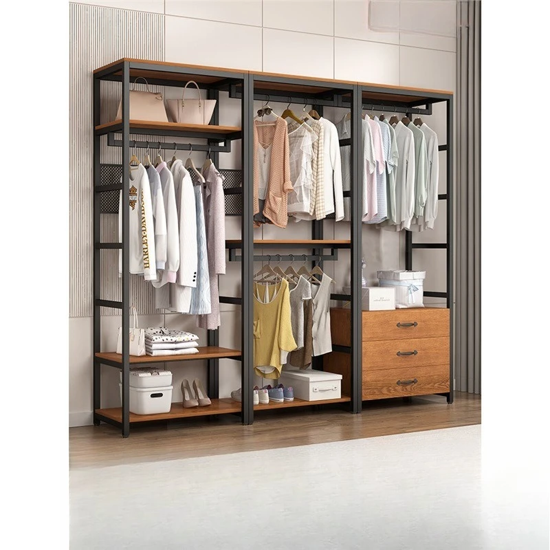 Walk-in cloakroom shelf combination bedroom floor hanger
Walk-in cloakroom shelf combination bedroom floor hanger