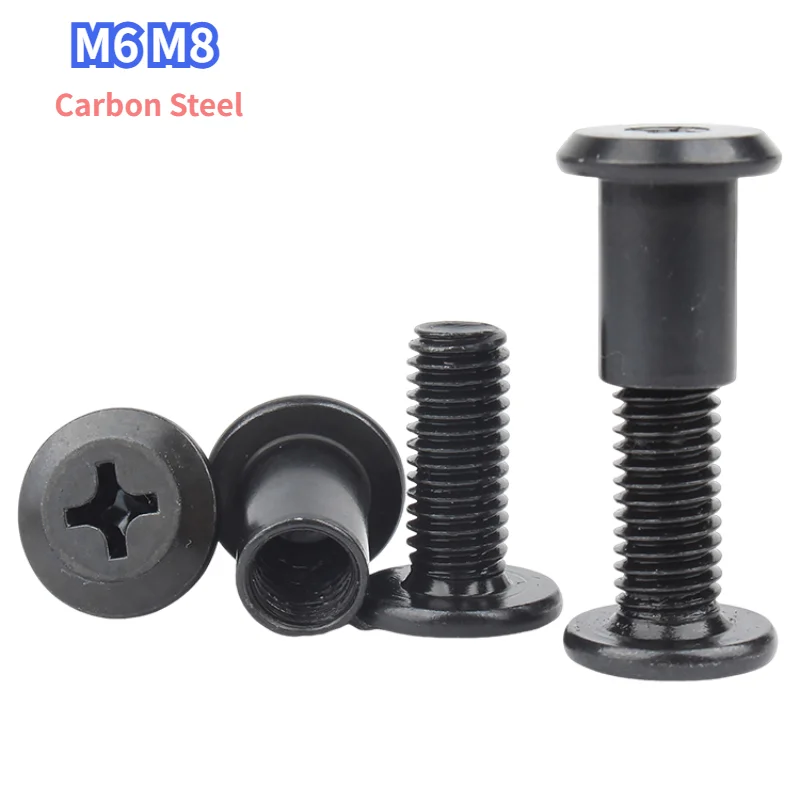Винт с плоской головкой Phillips M6 M8 из черной стали для мебели, с гайкой, соединительной вставкой и втулкой для крепления
Винт с плоской головкой Phillips M6 M8 из черной стали для мебели, с гайкой, соединительной вставкой и втулкой для крепления