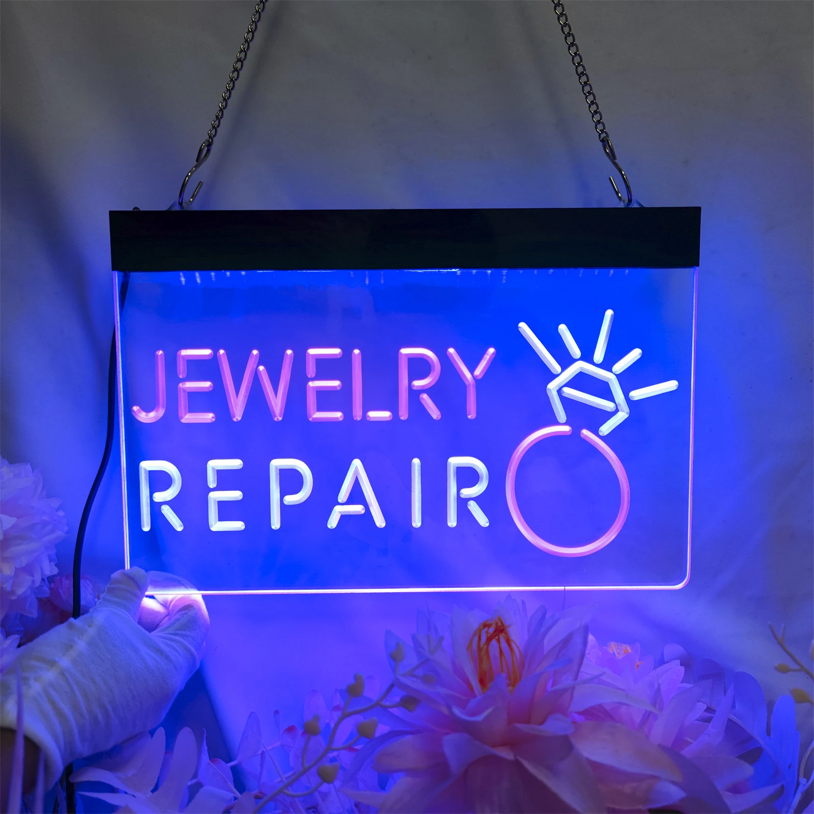 Jewelry Repair Neon Sign LED Neon Light-3D Carving Wall Art for Business Light Up with Neon Light for Home Decor Farmhouse Decor
Jewelry Repair Neon Sign LED Neon Light-3D Carving Wall Art for Business Light Up with Neon Light for Home Decor Farmhouse Decor
