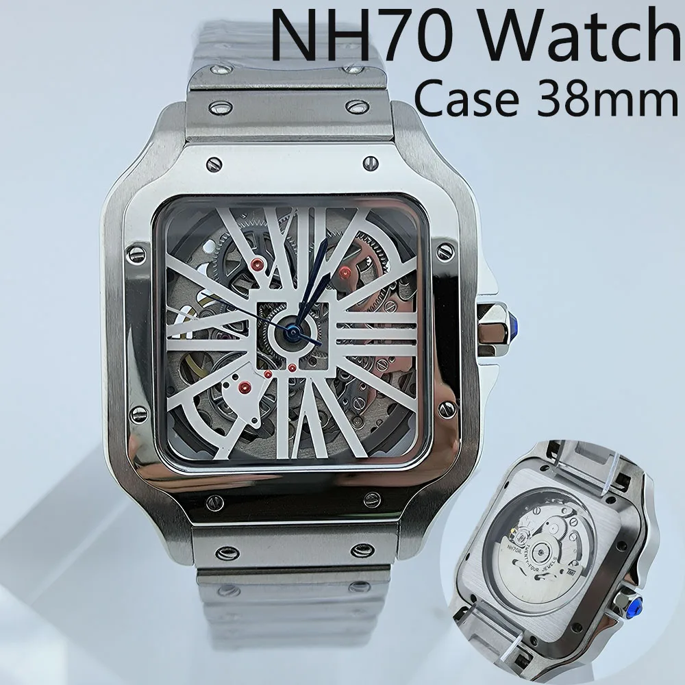 NH70 Watch Square Dial Hollowed Out Dial Folding Buckle Square Case Automatic Sports Watch Men's Watch fit NH70 movement Watch
NH70 Watch Square Dial Hollowed Out Dial Folding Buckle Square Case Automatic Sports Watch Men's Watch fit NH70 movement Watch