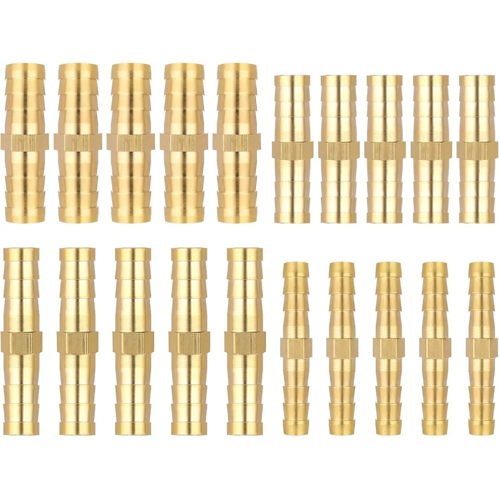 20PCS Brass Hose Barb Fittings Splicer Adapter 1/4" 5/16" 3/8" 1/2" Tube Connector for Air Fuel Water Oil Hoses
20PCS Brass Hose Barb Fittings Splicer Adapter 1/4" 5/16" 3/8" 1/2" Tube Connector for Air Fuel Water Oil Hoses