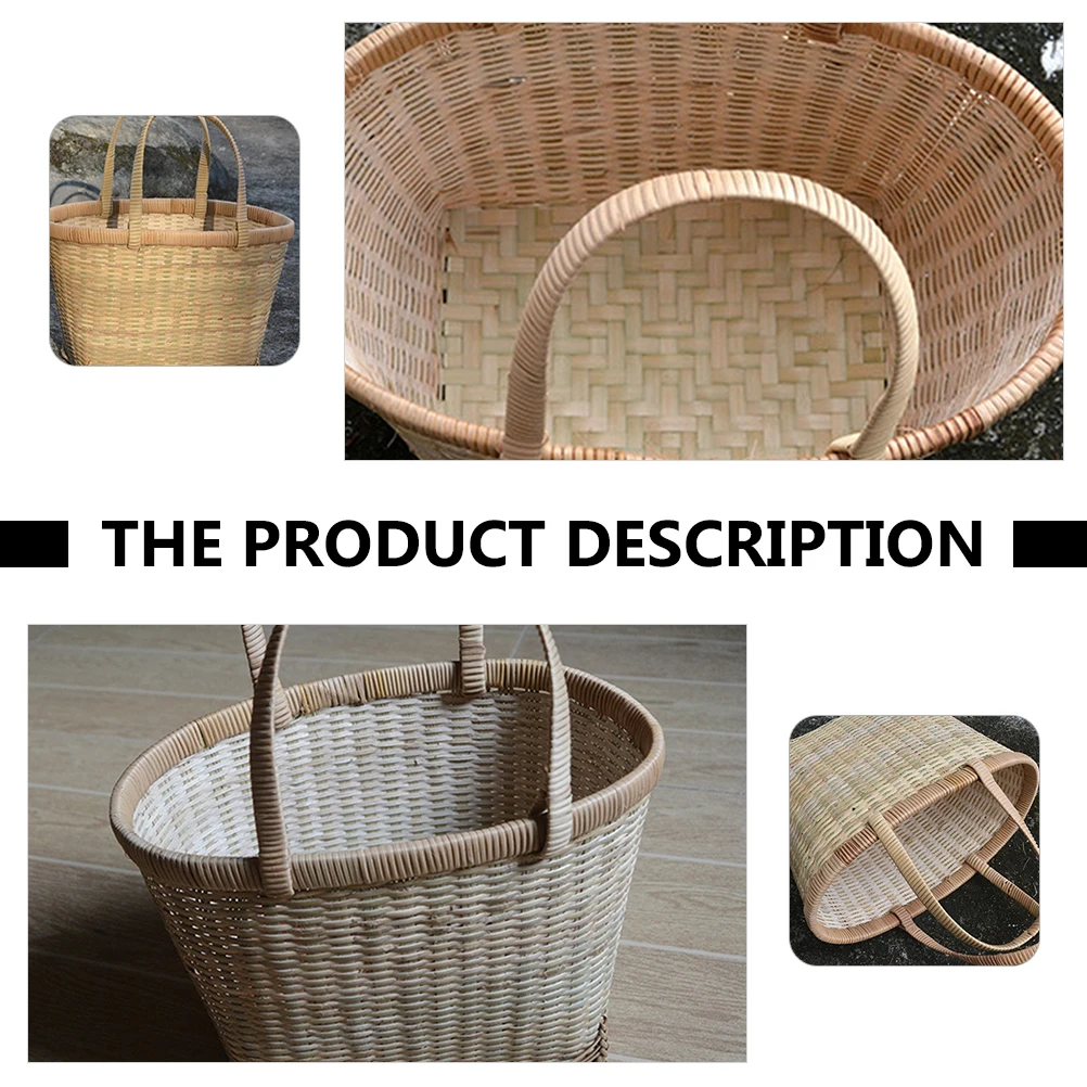 1pc Stylish Bamboo Fruit Basket Woven Storage Holder Outdoor Picnic Kitchen Decorative Basket Handmade Picking
1pc Stylish Bamboo Fruit Basket Woven Storage Holder Outdoor Picnic Kitchen Decorative Basket Handmade Picking