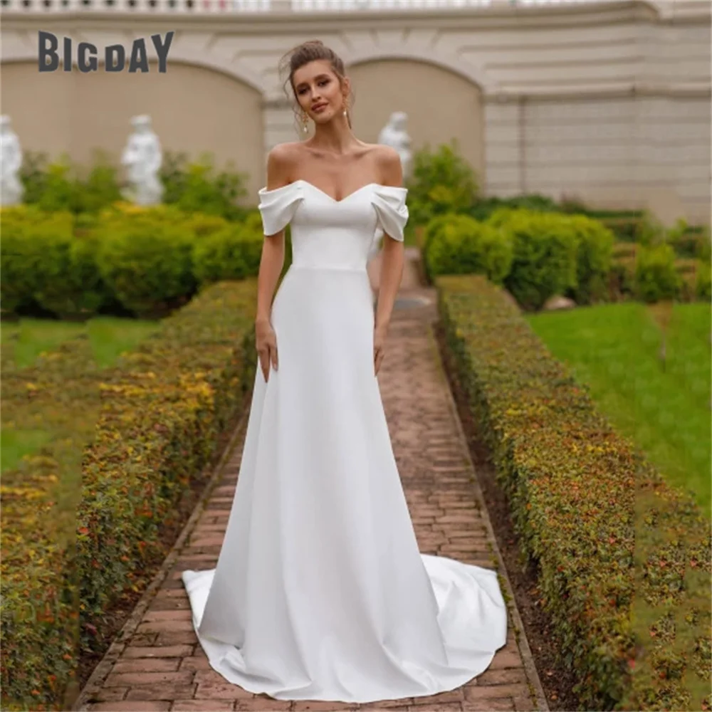 Classic Off The Shoulder Mermaid Wedding Dresses Women 2025 V-Neck Open Back Pleat Bridal Gowns Vestidos De Noiva Customized
Classic Off The Shoulder Mermaid Wedding Dresses Women 2025 V-Neck Open Back Pleat Bridal Gowns Vestidos De Noiva Customized