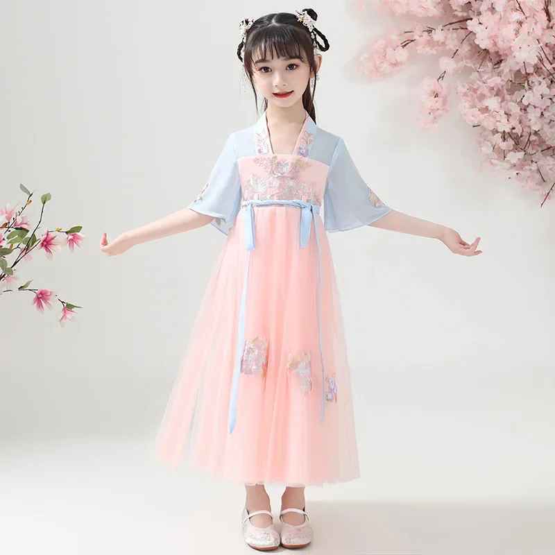 Летний древний костюм Hanfu для девочек, костюм Тан длиной до груди, детская одежда в китайском стиле, детский танец, фотография
Летний древний костюм Hanfu для девочек, костюм Тан длиной до груди, детская одежда в китайском стиле, детский танец, фотография