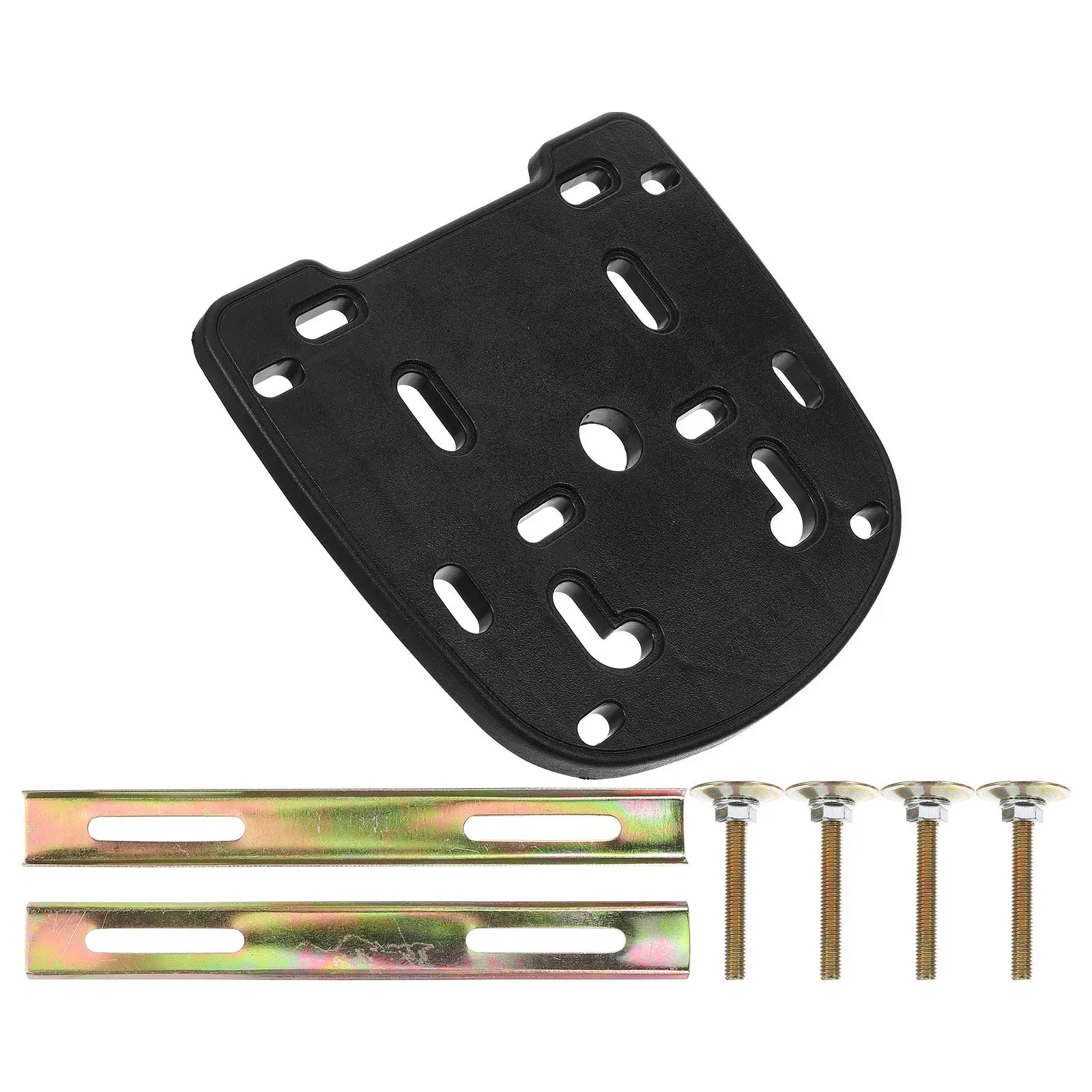 1Set Motorcycle Rear Top Box Mounting Hardware Kit Thickened Base Plate Adapter for Universal Luggage Rack Trunk Case Mount