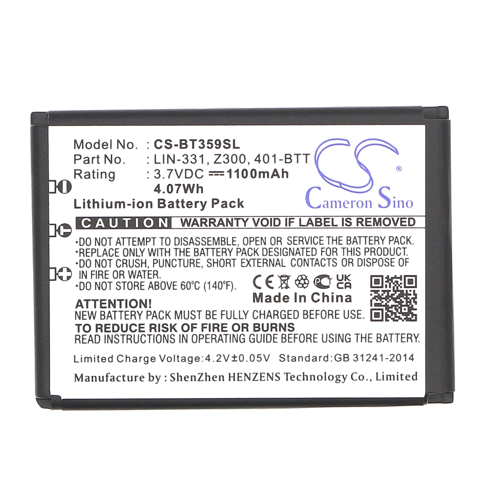 1100mAh Battery LIN-331 for Globalsat BT-359, BT-359W, TR-101, TR-102, For Haicom HI-401BT, HI-405III, HI-601VT
1100mAh Battery LIN-331 for Globalsat BT-359, BT-359W, TR-101, TR-102, For Haicom HI-401BT, HI-405III, HI-601VT