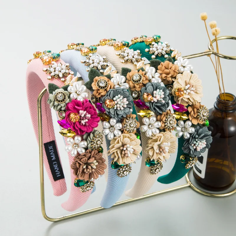 4 Colors Floral Headband Luxury Baroque Rhinestone Headband For Women Crystal Rhinestone Hairband Hair Accessories For Girls
4 Colors Floral Headband Luxury Baroque Rhinestone Headband For Women Crystal Rhinestone Hairband Hair Accessories For Girls