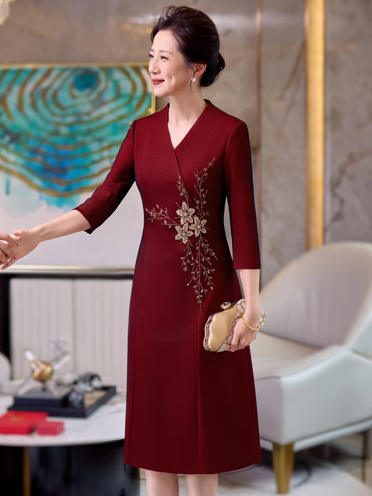 Wedding Celebration Mommy of the Bridegroom New 2026 Luxury Lightweight Elegant Dress Summer Wearable V-Neck Beaded Zipper Mi...
Wedding Celebration Mommy of the Bridegroom New 2026 Luxury Lightweight Elegant Dress Summer Wearable V-Neck Beaded Zipper Mi...