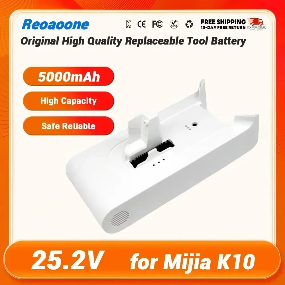 25.2v 3000mAh LI-ion Rechargeable Batteries For Xiaomi Mijia K10 Handheld Cordless Vacuum Cleaner Replacement Battery Pack
25.2v 3000mAh LI-ion Rechargeable Batteries For Xiaomi Mijia K10 Handheld Cordless Vacuum Cleaner Replacement Battery Pack