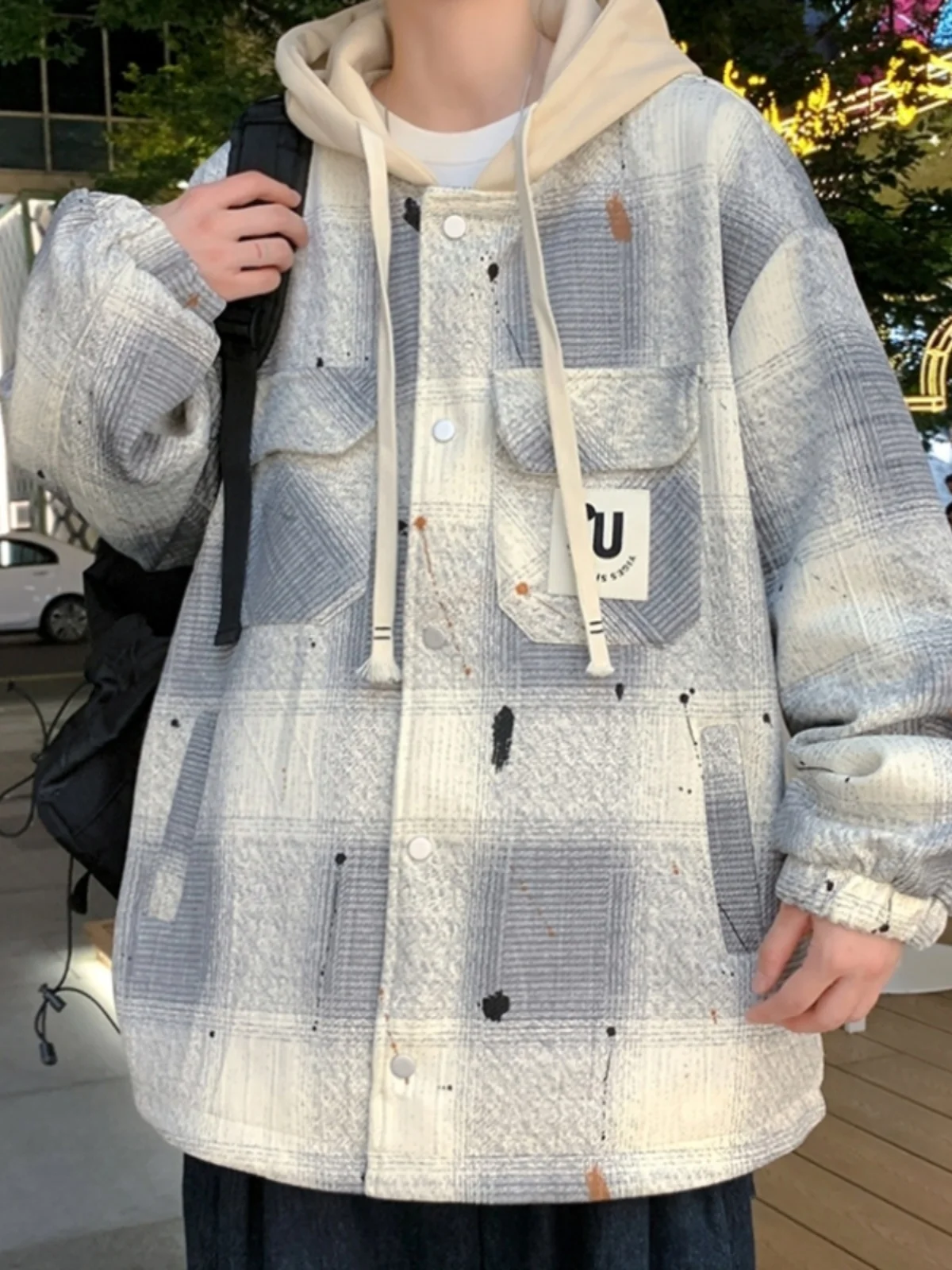 Men's Plaid Thiened Hooded Jaet Autumn Winter Loose Top Youthful Teenage Casual Wear Polyester Fiber Long Sve Zipper C...
Men's Plaid Thiened Hooded Jaet Autumn Winter Loose Top Youthful Teenage Casual Wear Polyester Fiber Long Sve Zipper C...