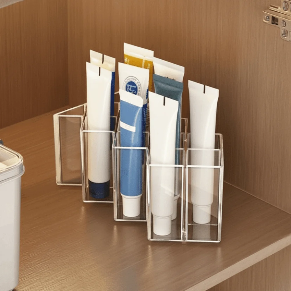 Transparent Ointment Organizer Box Multi-Grid Plastic Divided Storage Pen Holder Fish-Shaped Face Cream Pipe Rack
Transparent Ointment Organizer Box Multi-Grid Plastic Divided Storage Pen Holder Fish-Shaped Face Cream Pipe Rack