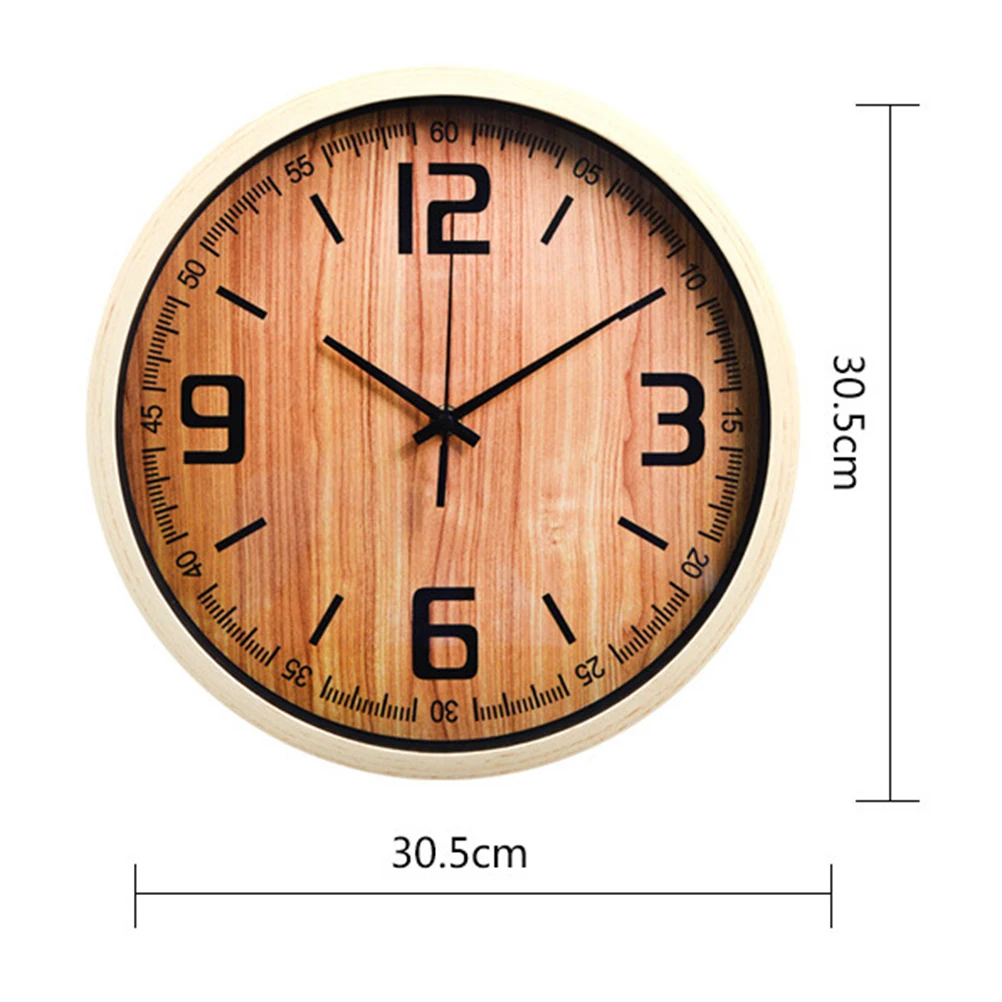 Wood Grain Wall Clock Round Digital Hanging Mute Movement High Quality Plastic Glossy Environmentally Friendly Bedroom Living
Wood Grain Wall Clock Round Digital Hanging Mute Movement High Quality Plastic Glossy Environmentally Friendly Bedroom Living