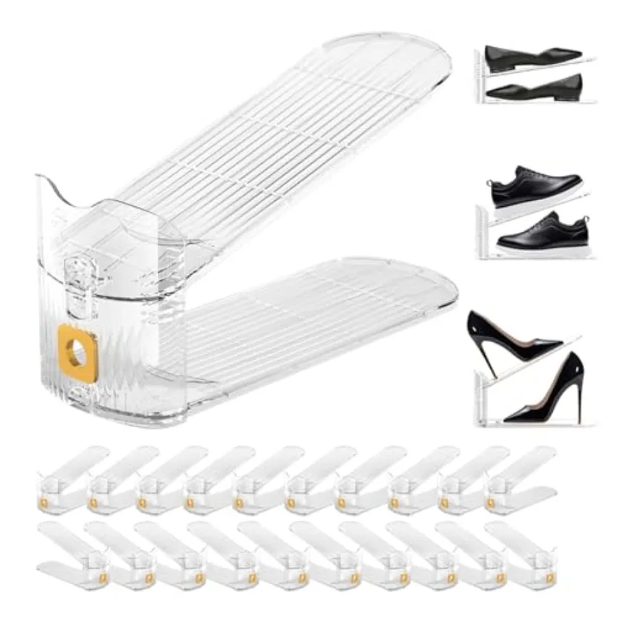 Shoe Slots Organizer for Closet Shoe Stacker Shoe Rack Organizer for Closet Space Saver Storage Holder Organization Clear
Shoe Slots Organizer for Closet Shoe Stacker Shoe Rack Organizer for Closet Space Saver Storage Holder Organization Clear
