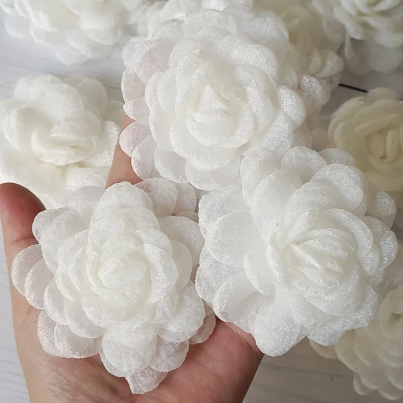 10PCS/Lot 7.5CM Handmade Chiffon Fabric Artificial Flowers For Wedding Dress Hats Decoration Hair Accessories
10PCS/Lot 7.5CM Handmade Chiffon Fabric Artificial Flowers For Wedding Dress Hats Decoration Hair Accessories