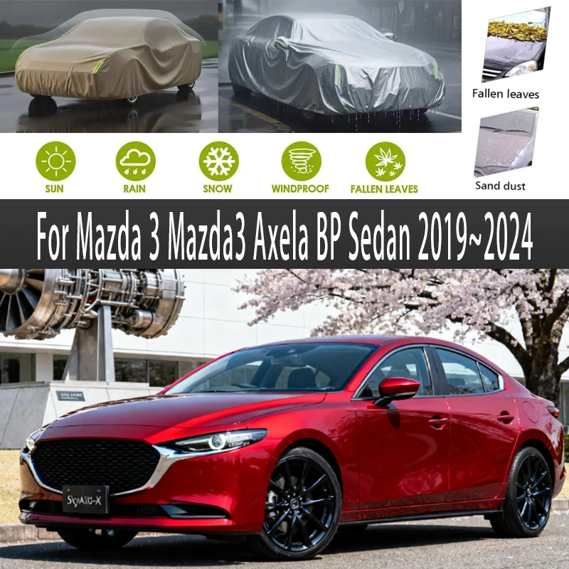 For Mazda 3 Mazda3 Axela BP Sedan 2019~2024Outdoor Protection Full Car Covers Snow Cover Sunshade Waterproof Dustproof Exterior
For Mazda 3 Mazda3 Axela BP Sedan 2019~2024Outdoor Protection Full Car Covers Snow Cover Sunshade Waterproof Dustproof Exterior