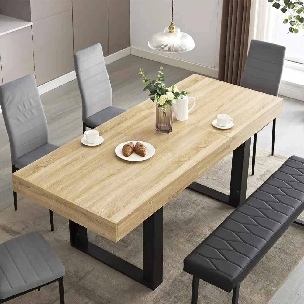 Modern Farmhouse Wooden Kitchen Table, Long Expandable Dining Table for 6~10, Large Expanding Table Conference Table
Modern Farmhouse Wooden Kitchen Table, Long Expandable Dining Table for 6~10, Large Expanding Table Conference Table