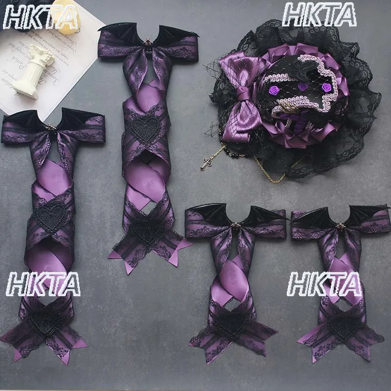 Оригинальные маленькие аксессуары для волос ручной работы в стиле «Черная Лолита», черный фиолетовый зажим для волос на Хэллоуин, готическая маленькая шляпа, набор заколок для волос для косплея 
Оригинальные маленькие аксессуары для волос ручной работы в стиле «Черная Лолита», черный фиолетовый зажим для волос на Хэллоуин, готическая маленькая шляпа, набор заколок для волос для косплея