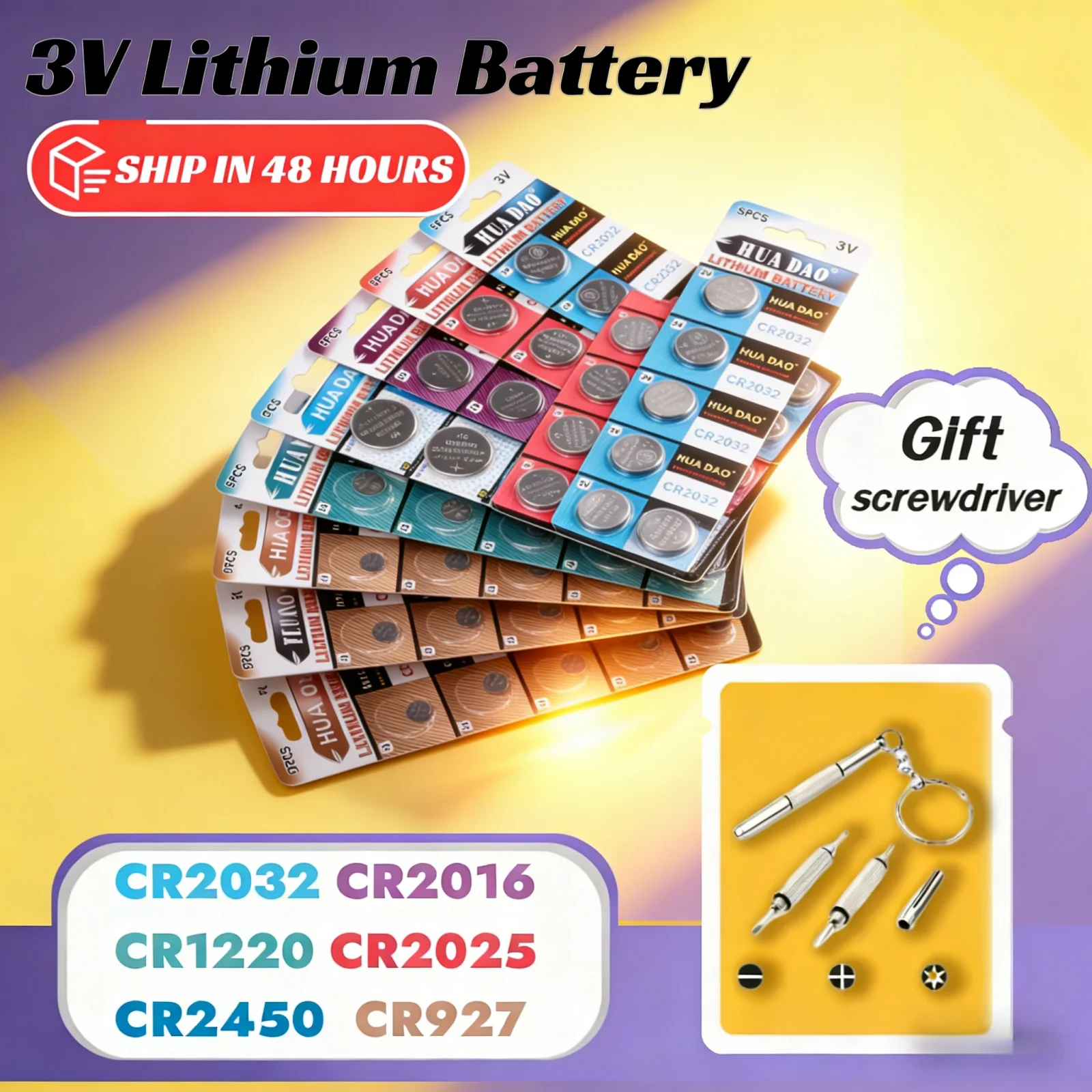 CR2032 3V Lithium Button Cell Battery Assortment CR2025 CR2016 CR1220 CR2450 CR927 For Watch Toy Car Key Remote Portable
CR2032 3V Lithium Button Cell Battery Assortment CR2025 CR2016 CR1220 CR2450 CR927 For Watch Toy Car Key Remote Portable