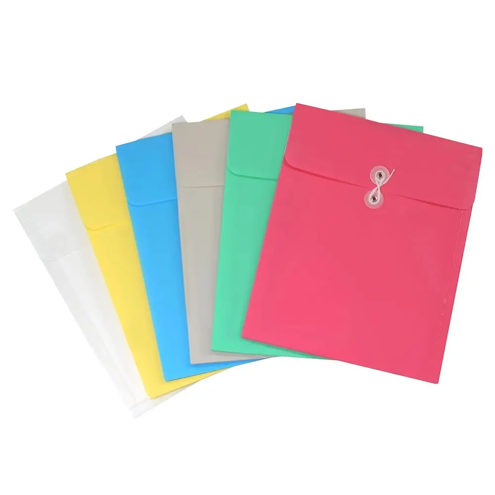 Reusable Poly Envelope with String Closure, 1-Inch Gusset, Top Load, Letter Size, Pack of 24 Envelopes, Assorted Colors (580
Reusable Poly Envelope with String Closure, 1-Inch Gusset, Top Load, Letter Size, Pack of 24 Envelopes, Assorted Colors (580