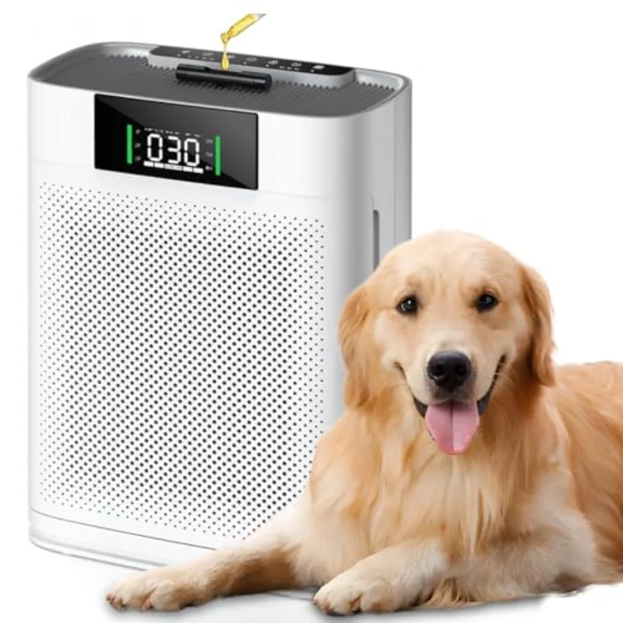 Air Purifier for Large Room up to 2300 Sq Ft, Honeyuan Air Purifiers for Pets, with PM 2.5 Display Air Quality Sensor, Aromathe
Air Purifier for Large Room up to 2300 Sq Ft, Honeyuan Air Purifiers for Pets, with PM 2.5 Display Air Quality Sensor, Aromathe