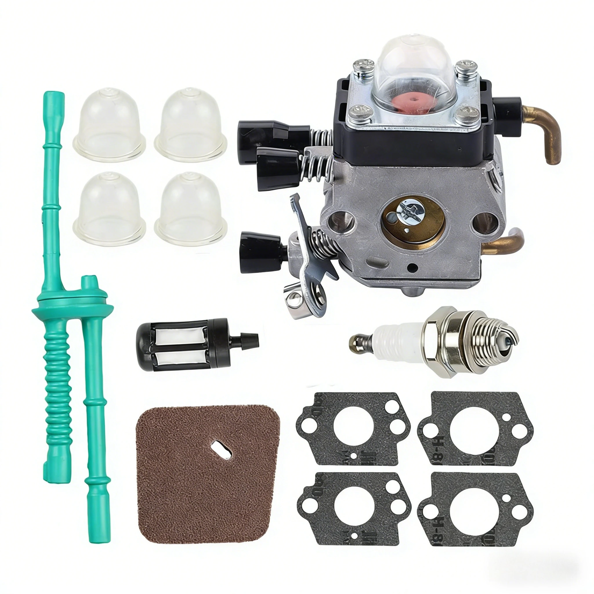 Suitable for Stihl FS38 FS45 FS46 FS55 KM55 HL45 FS45C FS85 carburetor
Suitable for Stihl FS38 FS45 FS46 FS55 KM55 HL45 FS45C FS85 carburetor