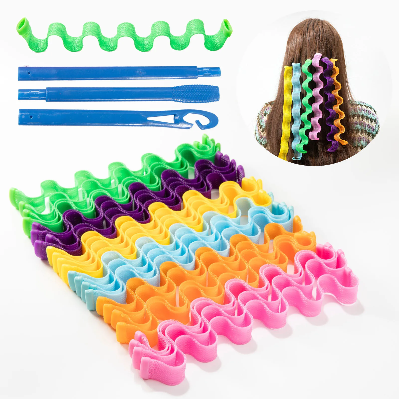 12pcs Heatless Curling Rod Non Damaging Spiral Hair Curler Egg Steamed Rolls Curl Flexi Soft Roller Sticks Perm Styling Tools
12pcs Heatless Curling Rod Non Damaging Spiral Hair Curler Egg Steamed Rolls Curl Flexi Soft Roller Sticks Perm Styling Tools