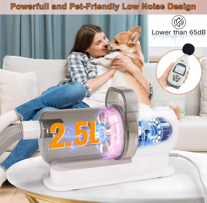 6 in 1 Low Noise Pet Grooming Vacuum Kit Powerful Hair Suction Clipper with 2.5L Large Bin for Dogs Cats Home Salon No Mess Groo
6 in 1 Low Noise Pet Grooming Vacuum Kit Powerful Hair Suction Clipper with 2.5L Large Bin for Dogs Cats Home Salon No Mess Groo