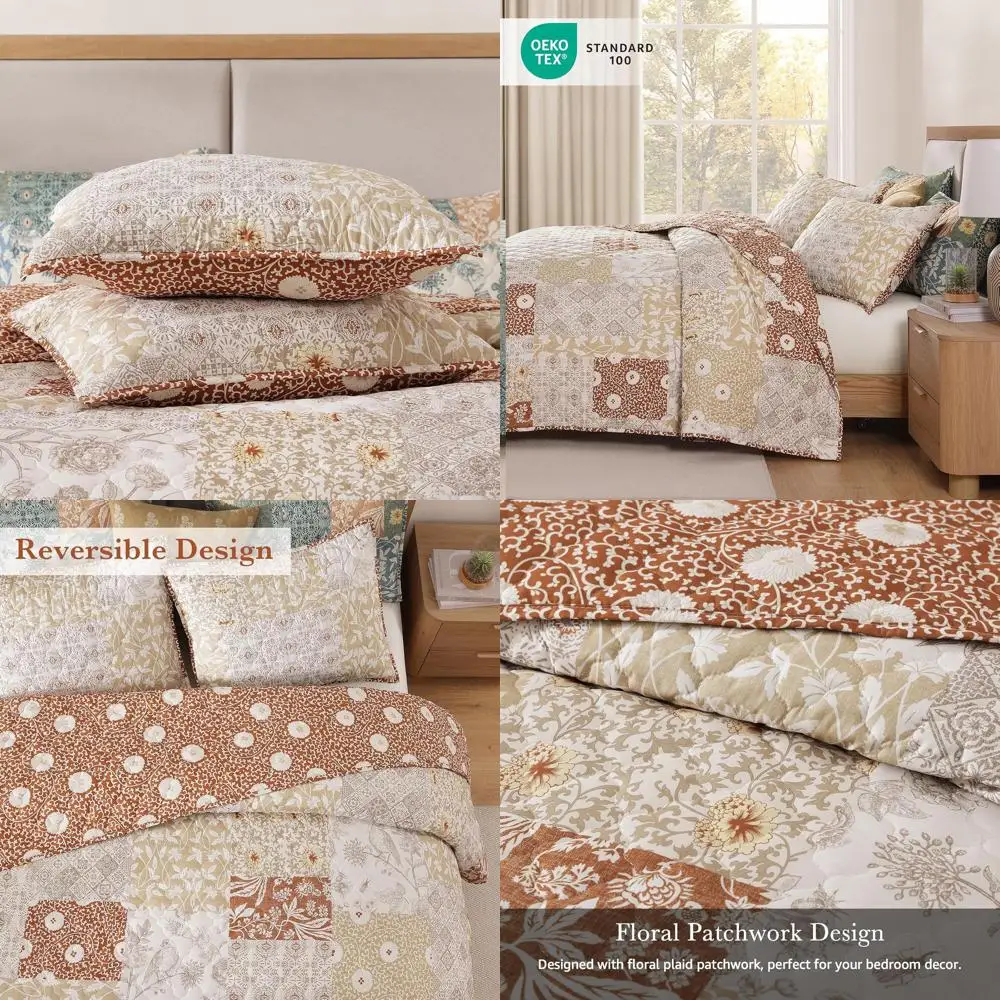 Комплект постельного белья Queen Quilt - 3-х предметов в стиле пэчворк, терракотовое одеяло, легкое покрывало Queen, двустороннее покрывало Trual Bed Co
Комплект постельного белья Queen Quilt - 3-х предметов в стиле пэчворк, терракотовое одеяло, легкое покрывало Queen, двустороннее покрывало Trual Bed Co