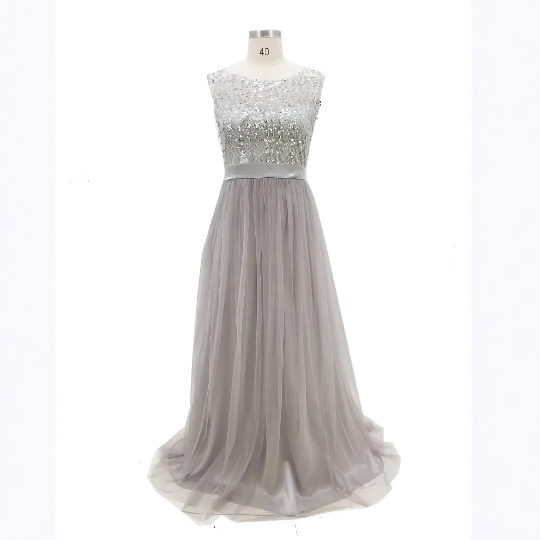 Elegant Sequined Strapless Long Formal Evening Dress Gray
Elegant Sequined Strapless Long Formal Evening Dress Gray