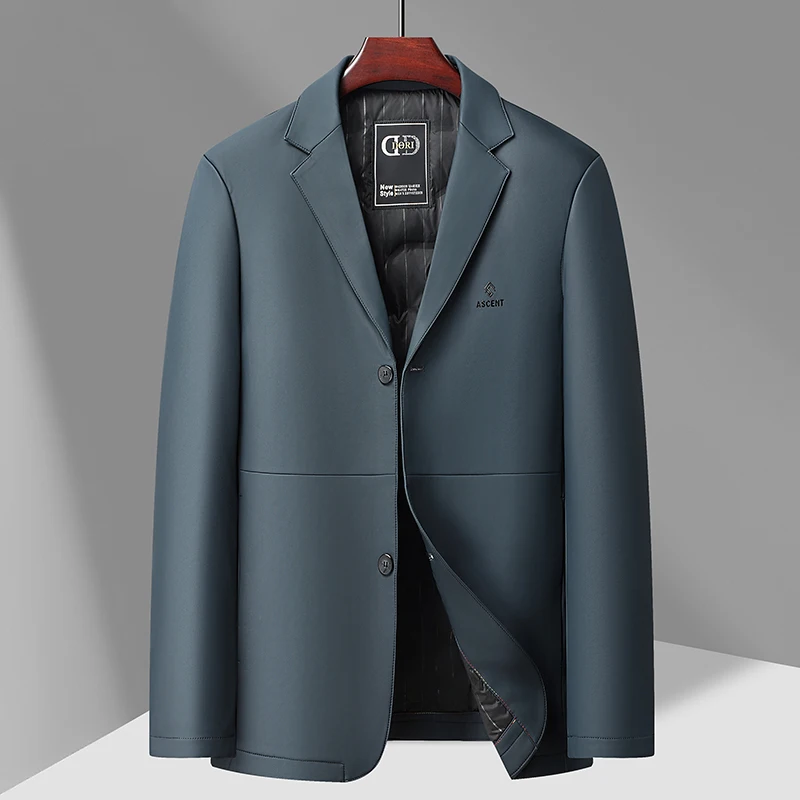 High-quality, fashionable and handsome men's 90 white duck down down suit leather jacket, business casual, overweight and plus-s
High-quality, fashionable and handsome men's 90 white duck down down suit leather jacket, business casual, overweight and plus-s
