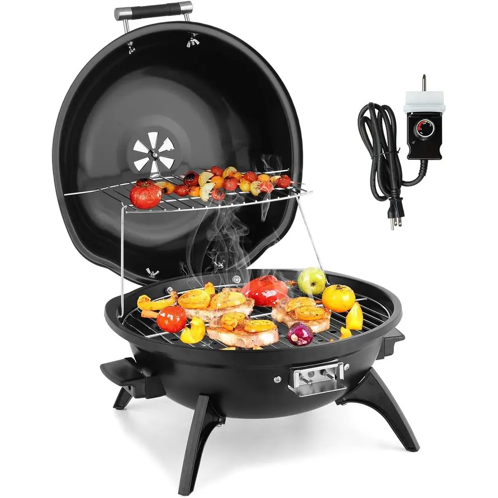 1600W Portable Electric Grill - Double Layer, Ideal for Indoor/Outdoor BBQs, Patio & Backyard (Black)
1600W Portable Electric Grill - Double Layer, Ideal for Indoor/Outdoor BBQs, Patio & Backyard (Black)