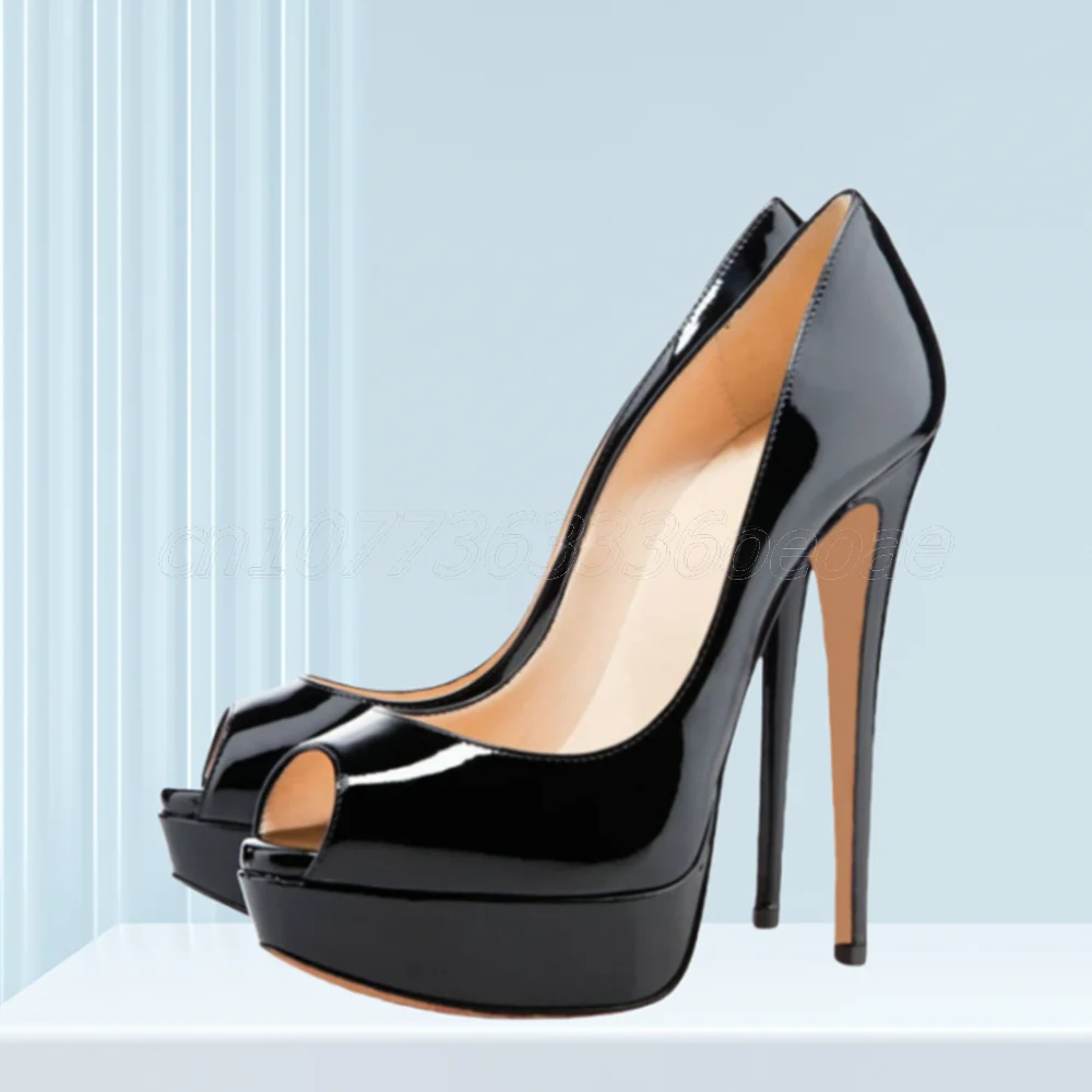 Peep Toe Shallow Ankle Pumps Platform Patent Leather Sexy Shoes for Women Thin High Heels Fashion Shoes 2025 Zapatos Para Mujere
Peep Toe Shallow Ankle Pumps Platform Patent Leather Sexy Shoes for Women Thin High Heels Fashion Shoes 2025 Zapatos Para Mujere