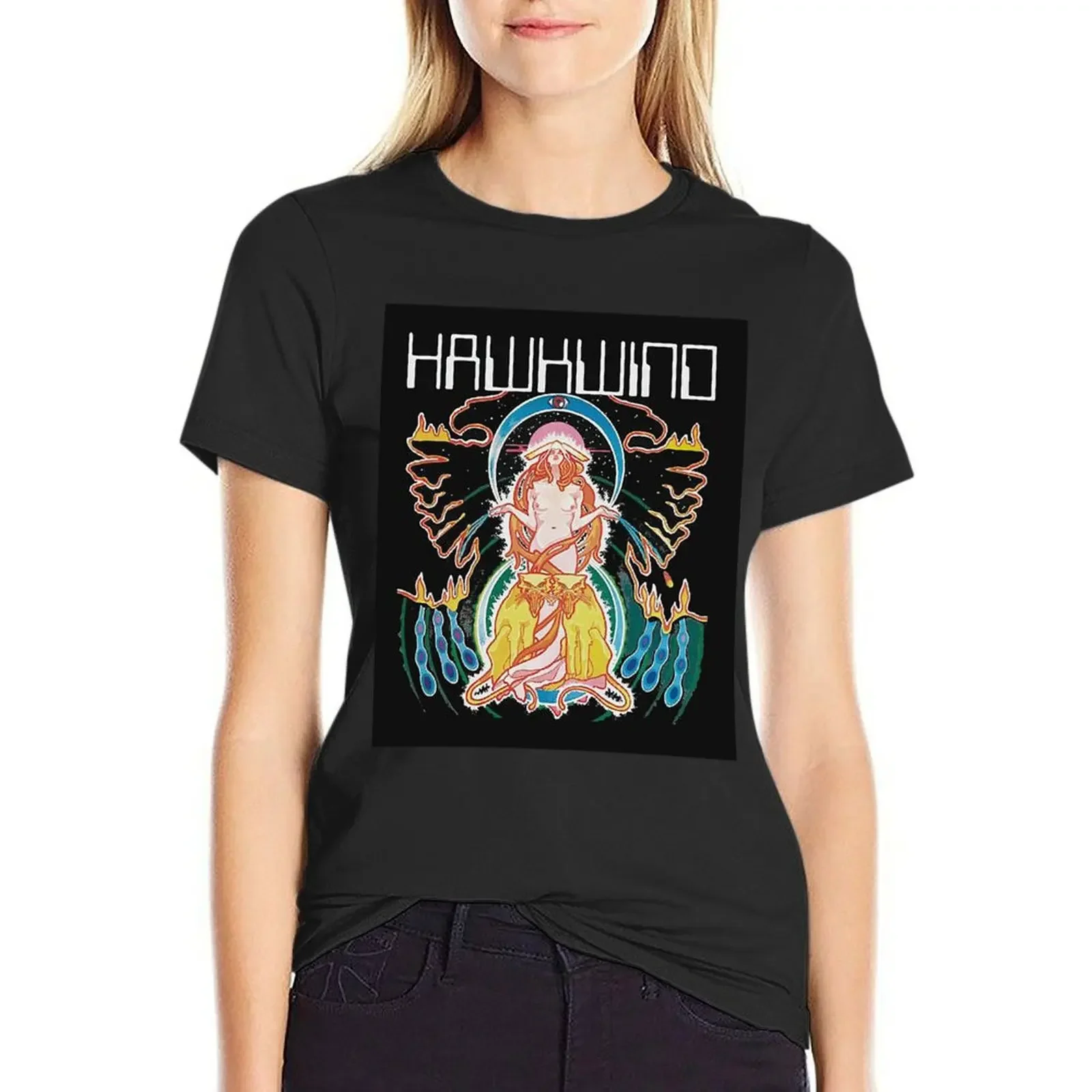 Hawkwind Logo T-Shirt vintage clothes animal prinfor kawaii clothes tops for Women
Hawkwind Logo T-Shirt vintage clothes animal prinfor kawaii clothes tops for Women