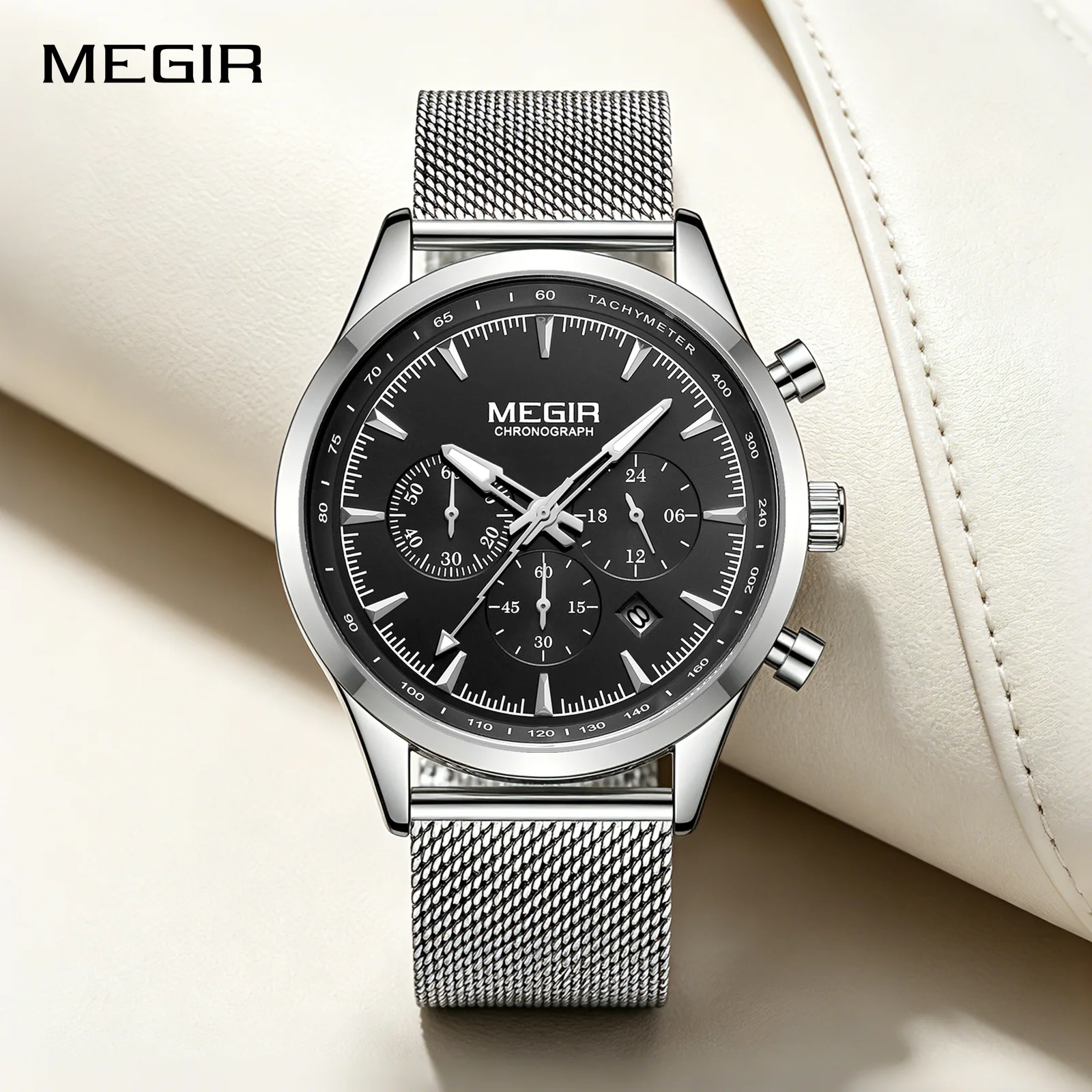 MEGIR Men Sport Chronograph Watch Quartz Movement Steel Mesh Bracelet Waterproof Calendar Casual Wristwatch for Gentlemen Reloj
MEGIR Men Sport Chronograph Watch Quartz Movement Steel Mesh Bracelet Waterproof Calendar Casual Wristwatch for Gentlemen Reloj