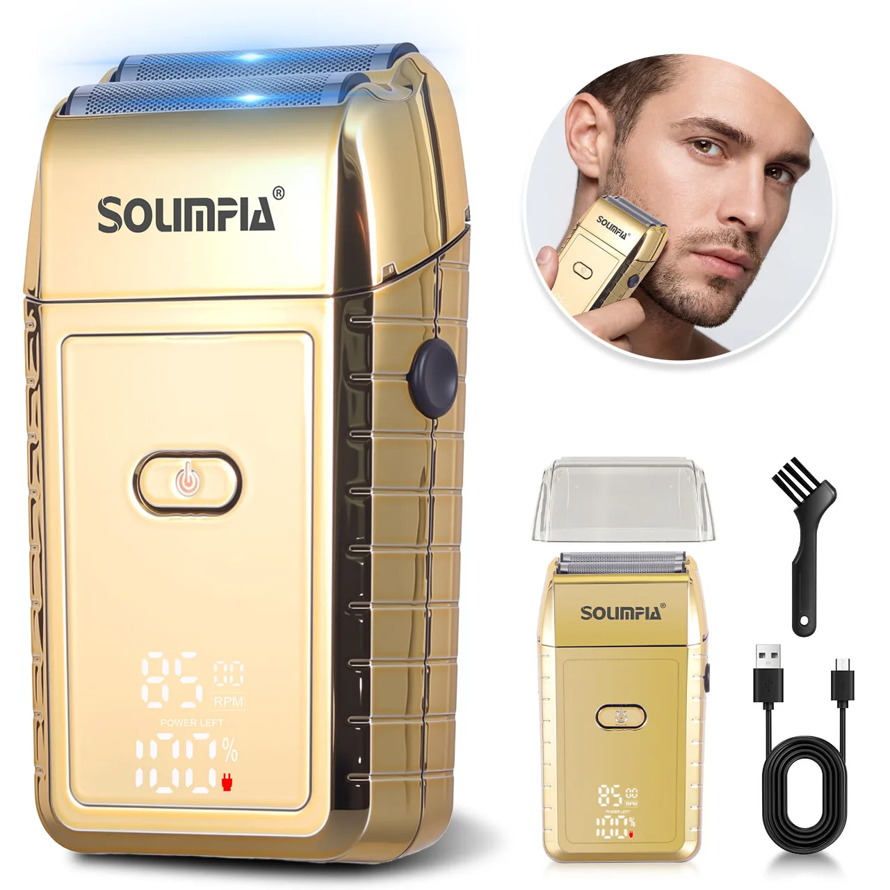 Solimpia Electric Reciprocating Shaving Razor Multi-Function Beard Trimmer Head Hair Clipper Brightening Shaver with Two Speed
Solimpia Electric Reciprocating Shaving Razor Multi-Function Beard Trimmer Head Hair Clipper Brightening Shaver with Two Speed