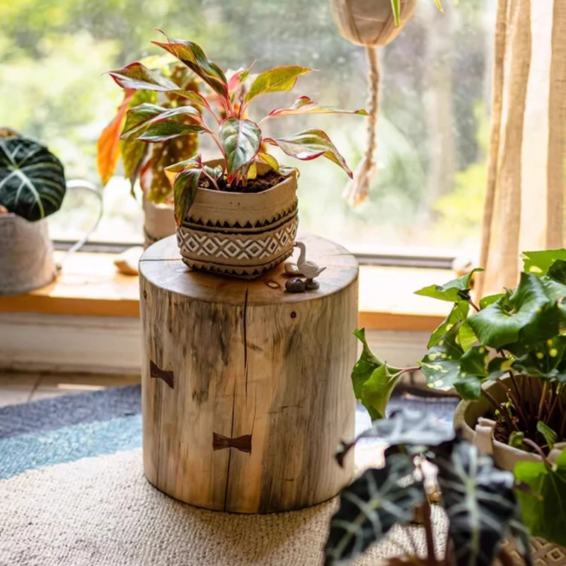 Solid Wood Cylindrical Stool Multifunctional Plant Stand for FlowerPot Round Side Table for Living Room Hotel Decor Furniture 
Solid Wood Cylindrical Stool Multifunctional Plant Stand for FlowerPot Round Side Table for Living Room Hotel Decor Furniture