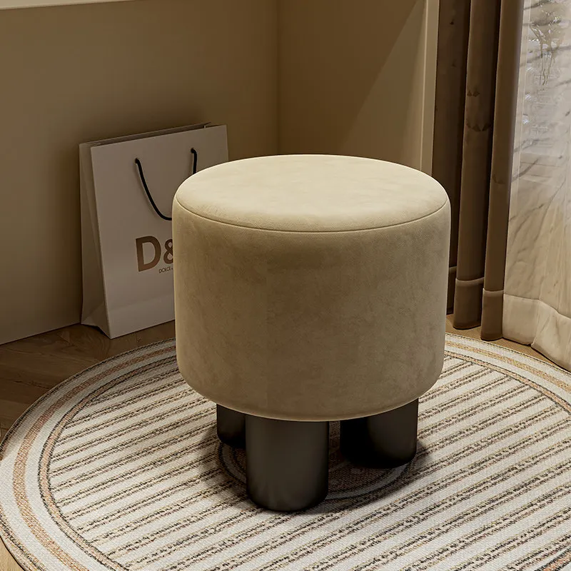 Simple Iron Luxury Makeup Vanity Stool High Resilience Sponge Cushion Round Stool Sturdy for Bedroom Dressing and Shoe Changing
Simple Iron Luxury Makeup Vanity Stool High Resilience Sponge Cushion Round Stool Sturdy for Bedroom Dressing and Shoe Changing