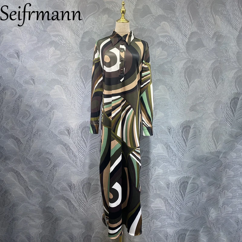 Seifrmann 2026 Summer Women's clothing New style Fashionable lapel Long Sleeve Printed Loose Long Dress
Seifrmann 2026 Summer Women's clothing New style Fashionable lapel Long Sleeve Printed Loose Long Dress