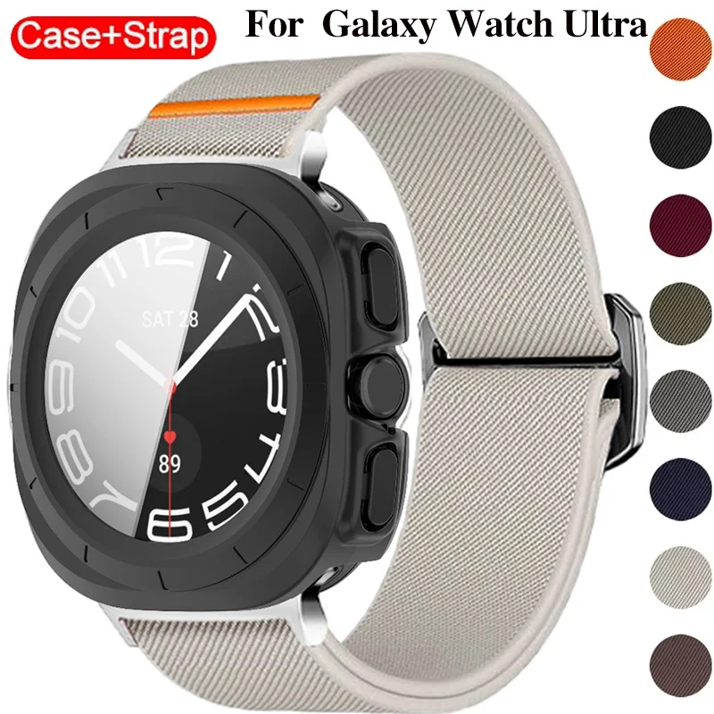 Чехол + нейлоновый ремешок для Samsung Galaxy Watch Ultra 47, эластичная спортивная петля, наручные часы, браслет Correa для Galaxy Watch 7 Ultra Band
Чехол + нейлоновый ремешок для Samsung Galaxy Watch Ultra 47, эластичная спортивная петля, наручные часы, браслет Correa для Galaxy Watch 7 Ultra Band