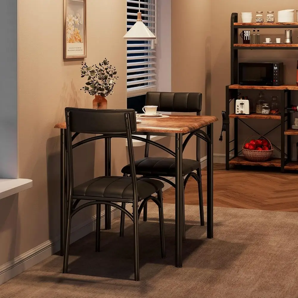 3-Piece Dining Table Set or 2, Kitchen Table Set with 2 Upholstered Chairs, Square Dining Table Set or Aparent, Studio, Small Sp
3-Piece Dining Table Set or 2, Kitchen Table Set with 2 Upholstered Chairs, Square Dining Table Set or Aparent, Studio, Small Sp