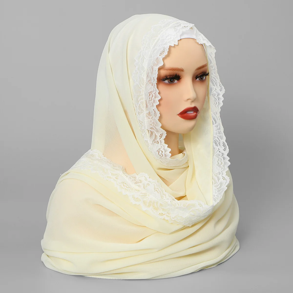Solid Color Chiffon Long Scarf Lace Trim Fashion Muslim Women Headscarf Ethnic Style Versatile Shawl Wrap Headband Mujer
Solid Color Chiffon Long Scarf Lace Trim Fashion Muslim Women Headscarf Ethnic Style Versatile Shawl Wrap Headband Mujer