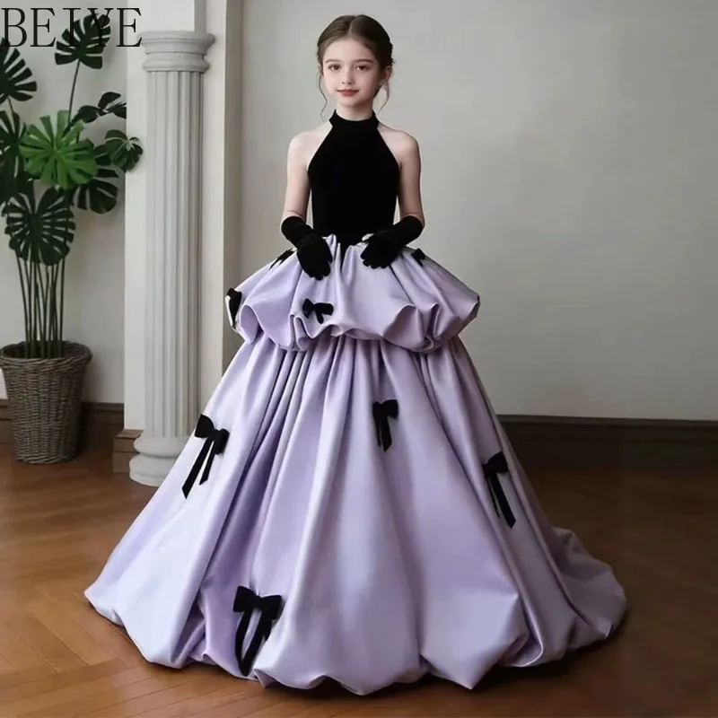 Bowknot Children's Banquet Dress High End Neck Girls' Birthday Performance Dress Sleeveless High Waist Elegant Long Dress
Bowknot Children's Banquet Dress High End Neck Girls' Birthday Performance Dress Sleeveless High Waist Elegant Long Dress