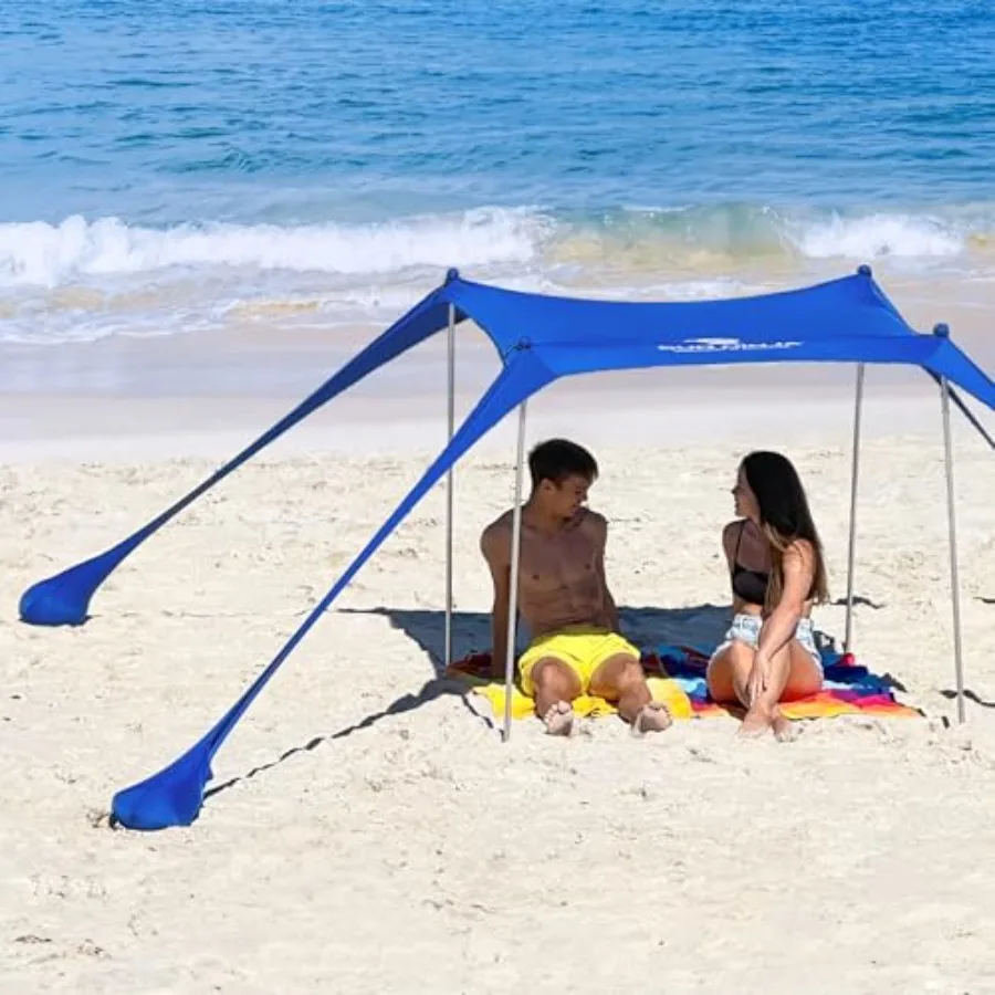 Beach Tent Sun Shelter UPF50+ - Polyester Fabric - Navy Blue - Easy Pop Up, Sand Shovel Included, Wind-Stable Design
Beach Tent Sun Shelter UPF50+ - Polyester Fabric - Navy Blue - Easy Pop Up, Sand Shovel Included, Wind-Stable Design