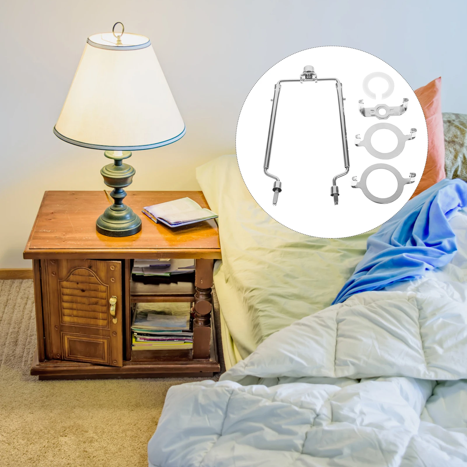 Lampshade Bracket Lamp Finial Cap Adapter Shade Support Holder Iron Harp 9-12 Inch Nickel Plated Metal Desk Floor Lamps Home
Lampshade Bracket Lamp Finial Cap Adapter Shade Support Holder Iron Harp 9-12 Inch Nickel Plated Metal Desk Floor Lamps Home