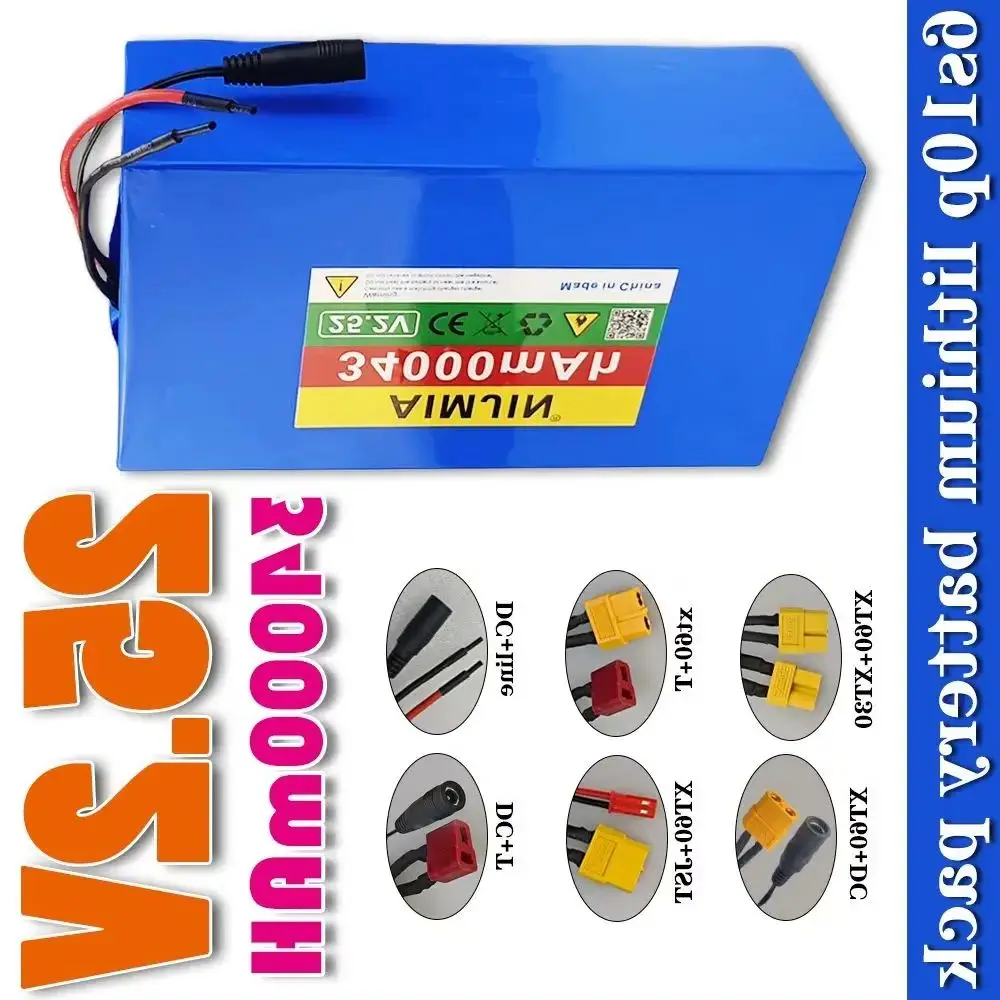 6S10P battery pack 25.2V 34000mAh 18650 lithium-ion rechargeable with BMS for scooters+25.2V 2A charger
6S10P battery pack 25.2V 34000mAh 18650 lithium-ion rechargeable with BMS for scooters+25.2V 2A charger