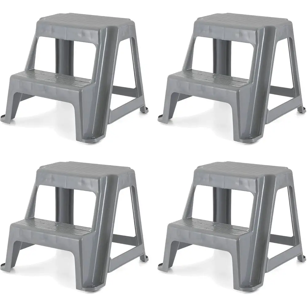 16-Inch Portable Plastic 2-Step Stool Set, Ideal for Kitchen, Bathroom, Bedroom, and Garage (4 Pack)
16-Inch Portable Plastic 2-Step Stool Set, Ideal for Kitchen, Bathroom, Bedroom, and Garage (4 Pack)