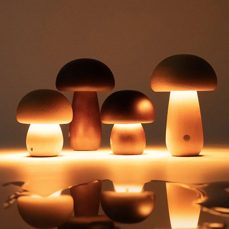 Mushroom table lamp LED night light with touch switch wooden cute bedside bedroom children's room sleep night light cosy gift
Mushroom table lamp LED night light with touch switch wooden cute bedside bedroom children's room sleep night light cosy gift